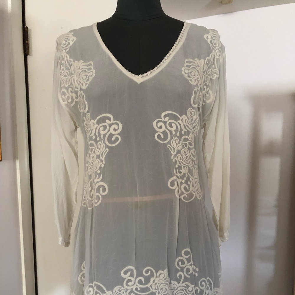 Johnny Was Ivory Tunic